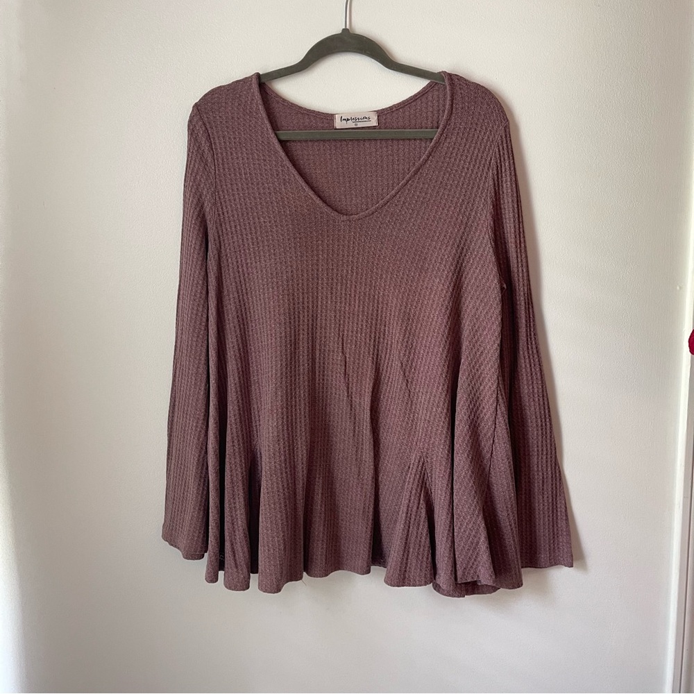 Waffle weave top